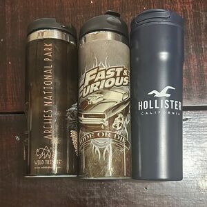 Lot of 3 Travel Mugs